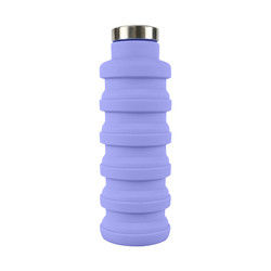 Logo Silicone Water Bottle Foldable de encargo para llevar al aire libre