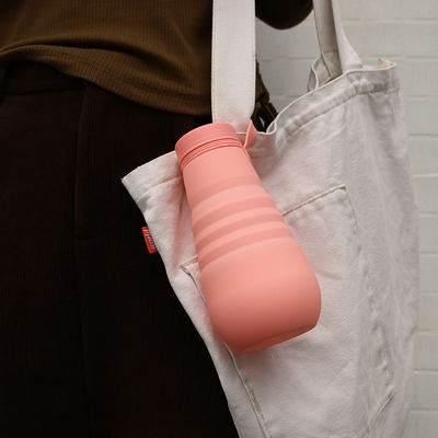 Botella al aire libre de la bebida del silicón, botella de agua plegable para acampar