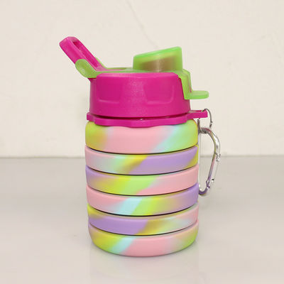 botella de agua amistosa del silicón de 500ml Eco para la consumición del viaje del deporte