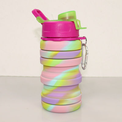 botella de agua amistosa del silicón de 500ml Eco para la consumición del viaje del deporte