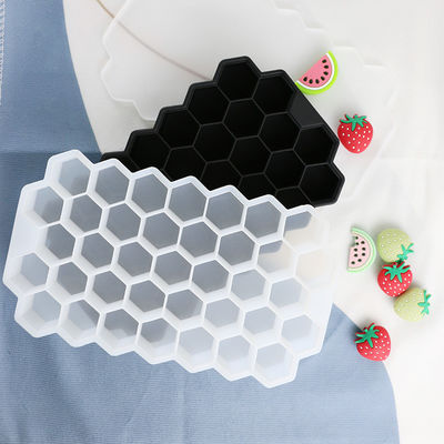 OEM de goma suave libre de Tray With Lid Honeycomb Shape del cubo de hielo del PVC
