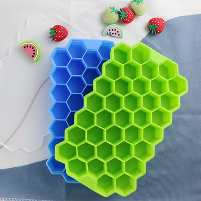 OEM de goma suave libre de Tray With Lid Honeycomb Shape del cubo de hielo del PVC