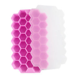 OEM de goma suave libre de Tray With Lid Honeycomb Shape del cubo de hielo del PVC
