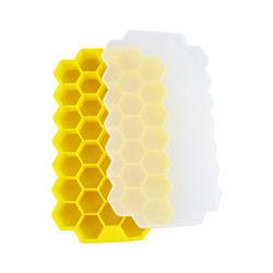 OEM de goma suave libre de Tray With Lid Honeycomb Shape del cubo de hielo del PVC