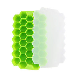 OEM de goma suave libre de Tray With Lid Honeycomb Shape del cubo de hielo del PVC