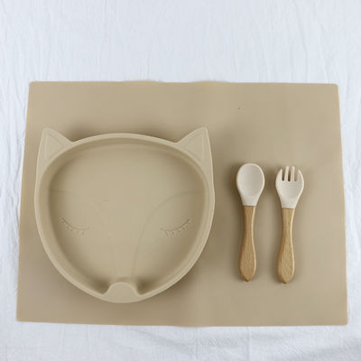 Sistema del vajilla del silicón de la categoría alimenticia, prenda impermeable dividida succión de la placa del silicón
