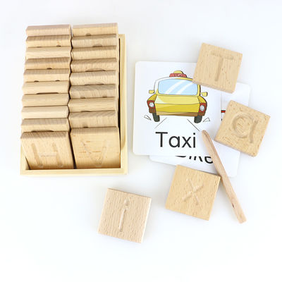 26 juguetes de madera de los niños de las letras del alfabeto educativos para los estudiantes de los niños