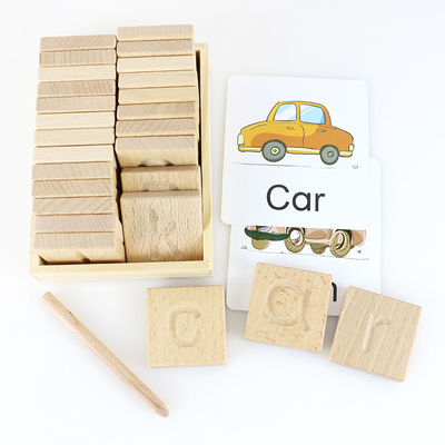 26 juguetes de madera de los niños de las letras del alfabeto educativos para los estudiantes de los niños