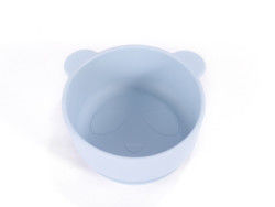 Cariñoso dibujo animado diseño oso panda forma bebé silicona plato de alimentación sin sabor con personalizar el logotipo