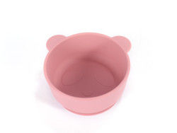 Cariñoso dibujo animado diseño oso panda forma bebé silicona plato de alimentación sin sabor con personalizar el logotipo