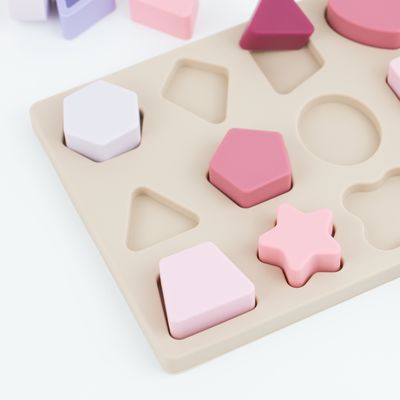 Rompecabezas geométrico BPA Eco libre del silicón de la forma amistoso para la educación de los niños