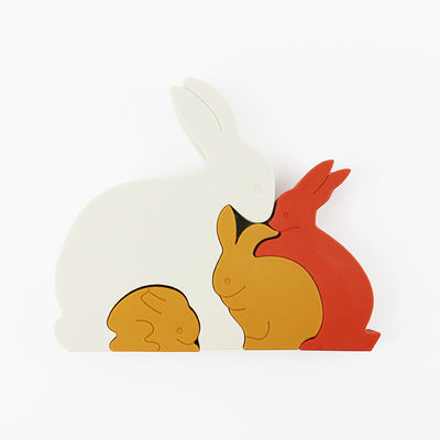 Rompecabezas Eco de Bunny Rabbit Silicone Toddler Jigsaw amistoso para el bebé