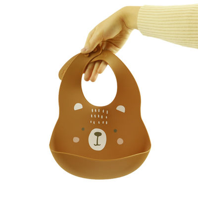 Baberos del colector de Cacoon Cat Fox Printed Silicone Food para las alimentaciones del desayuno del niño