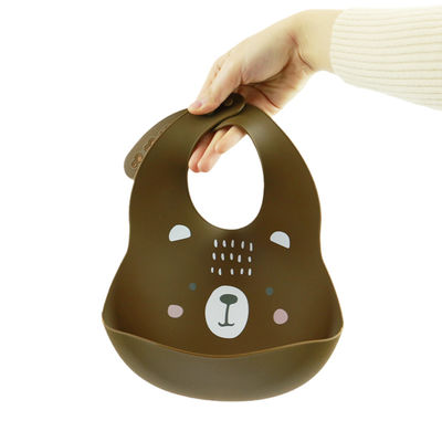 Baberos del colector de Cacoon Cat Fox Printed Silicone Food para las alimentaciones del desayuno del niño