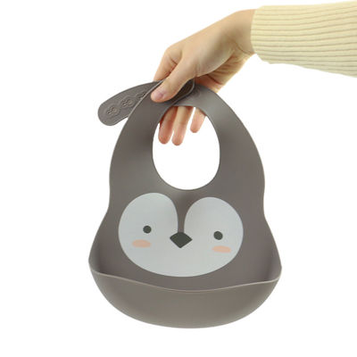 Baberos del colector de Cacoon Cat Fox Printed Silicone Food para las alimentaciones del desayuno del niño