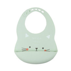 Baberos del colector de Cacoon Cat Fox Printed Silicone Food para las alimentaciones del desayuno del niño