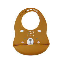 Baberos del colector de Cacoon Cat Fox Printed Silicone Food para las alimentaciones del desayuno del niño
