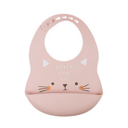 Baberos del colector de Cacoon Cat Fox Printed Silicone Food para las alimentaciones del desayuno del niño