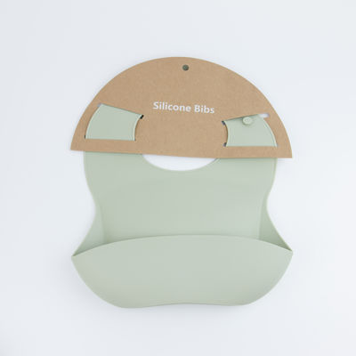 Logo Silicone Baby Bib modificado para requisitos particulares, baberos de alimentación impermeables para los muchachos de las muchachas