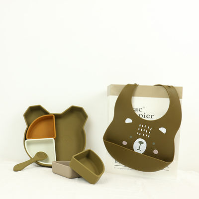 Resistente de agua suave libre del babero del bebé del silicón de BPA con la impresión del modelo animal