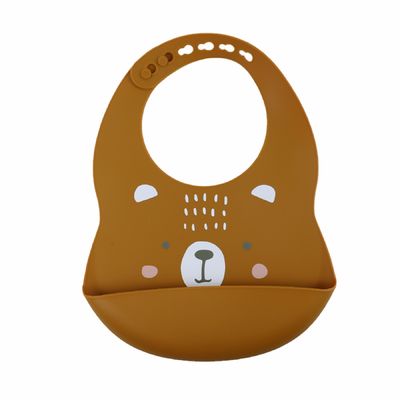 Resistente de agua suave libre del babero del bebé del silicón de BPA con la impresión del modelo animal