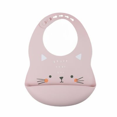 Resistente de agua suave libre del babero del bebé del silicón de BPA con la impresión del modelo animal