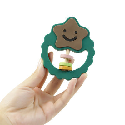 Traqueteo suave amistoso Toy With Food Silicone Material del bebé de Eco