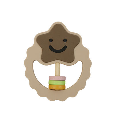 Traqueteo suave amistoso Toy With Food Silicone Material del bebé de Eco