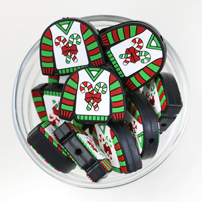 Gotas amistosas libres focales de las gotas BPA Eco DIY del silicón de encargo de la Navidad para los llaveros de la pluma