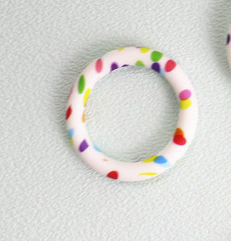 Diseño impreso personalizado del fabricante a todo color en las cuentas del anillo para decoraciones de llaveros