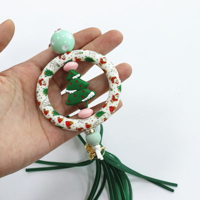 Diseño impreso personalizado del fabricante a todo color en las cuentas del anillo para decoraciones de llaveros