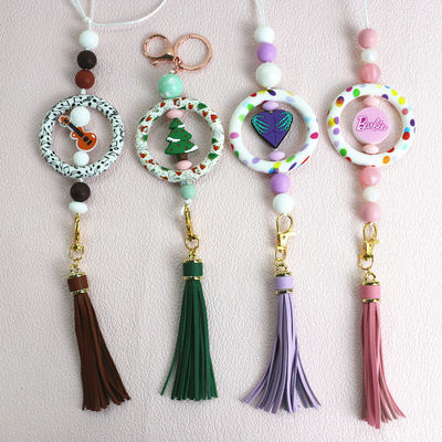 Diseño impreso personalizado del fabricante a todo color en las cuentas del anillo para decoraciones de llaveros