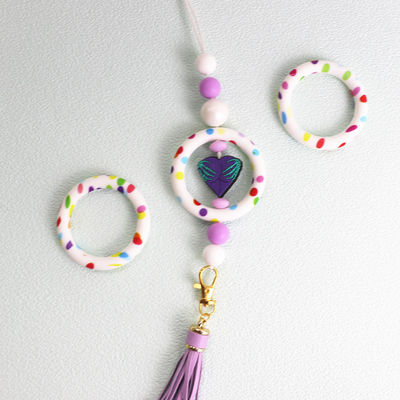 El silicón imprimió O Ring Beads para toda la cadena dominante del uso DIY de la gente o la otra decoración