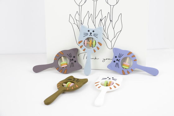 Silicón libre Teether de BPA para los juguetes del traqueteo del silicón de la categoría alimenticia del cuidado del bebé el echar los dientes que calman