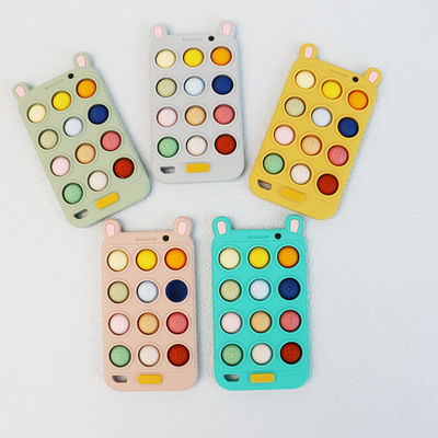 Silicona libre de BPA Forma de teléfono móvil para bebés Dientes para comodidad y alivio Dientes de leche dolorosos