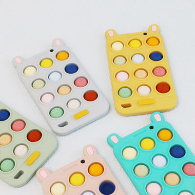 Silicona libre de BPA Forma de teléfono móvil para bebés Dientes para comodidad y alivio Dientes de leche dolorosos