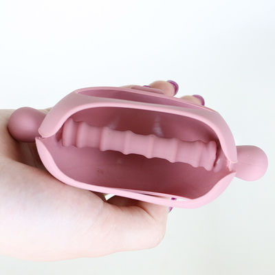 Personalizado Varias formas forma de cerdo agarre de la manija Dientes de silicona para el bebé con varios diseños