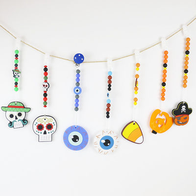 Silicón suave y flexible Teether por 0-36 meses del bebé DIY del silicón de llaveros del teether para Halloween
