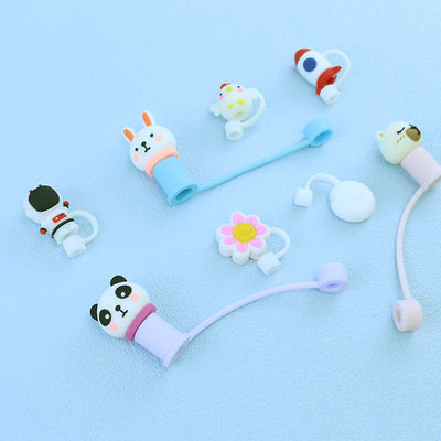 Cubierta de pajita de silicona personalizada -40 ℃ a 230 ℃ Rango de temperatura Encantos de topper de pajita de tamaño personalizado