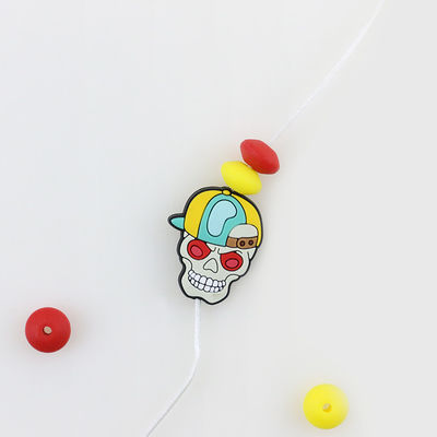 Gota focal de Halloween del cráneo del silicón de encargo de las calabazas para los llaveros de las plumas de DIY