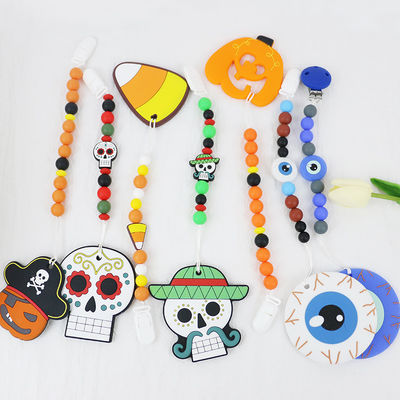 Gotas focales vendedoras calientes del silicón de Halloween para los llaveros el echar los dientes del bebé DIY