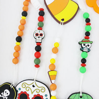 Gotas focales vendedoras calientes del silicón de Halloween para los llaveros el echar los dientes del bebé DIY