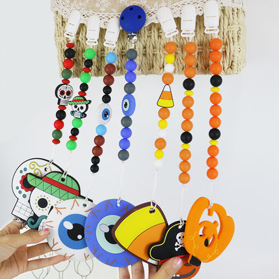 Gotas focales vendedoras calientes del silicón de Halloween para los llaveros el echar los dientes del bebé DIY