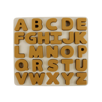 Rompecabezas educativo BPA Eco libre del silicón de las letras del alphabate 26 de los juguetes del silicón de encargo del logotipo amistoso para los niños