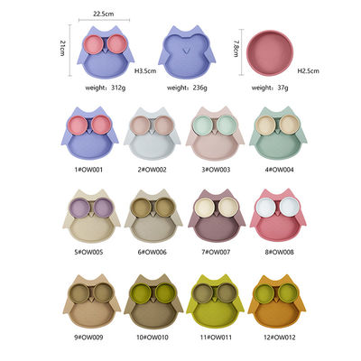 Platos de silicona seguros para microondas Cuchara para bebés Libre de BPA No tóxico Suave para bebés