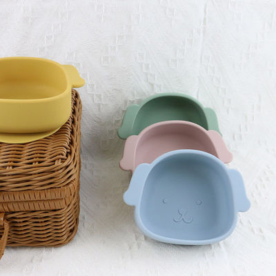 el cuenco de la forma del perro del silicón 4-Piece fijó reutilizable flexible durable