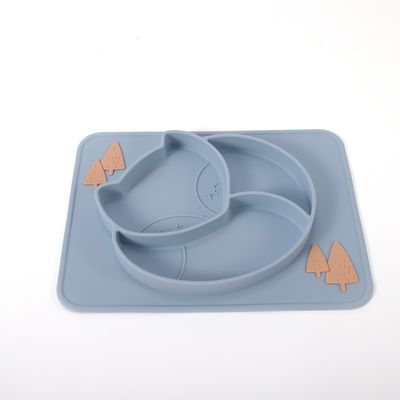 Platos de silicona seguros para microondas Cuchara para bebés Libre de BPA No tóxico Suave para bebés