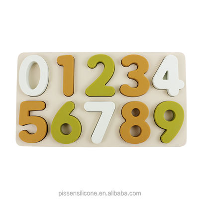 Puzzle educativo de silicona lisa con material no tóxico y ecológico