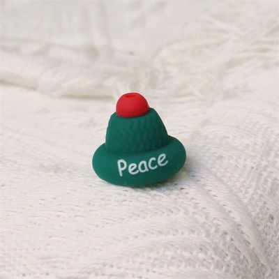 Venta al por mayor de 100% de silicona libre de BPA con focos de sombrero de Navidad 3D - No tóxico