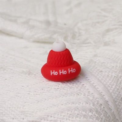 Venta al por mayor de 100% de silicona libre de BPA con focos de sombrero de Navidad 3D - No tóxico